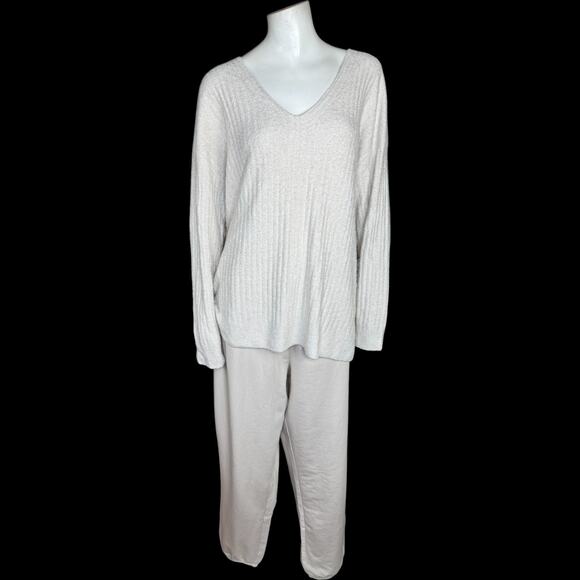 Barefoot Dreams Tall CozyChic Lite Pullover & Straight Leg Pant Sand Dune 1XT - Picture 1 of 16